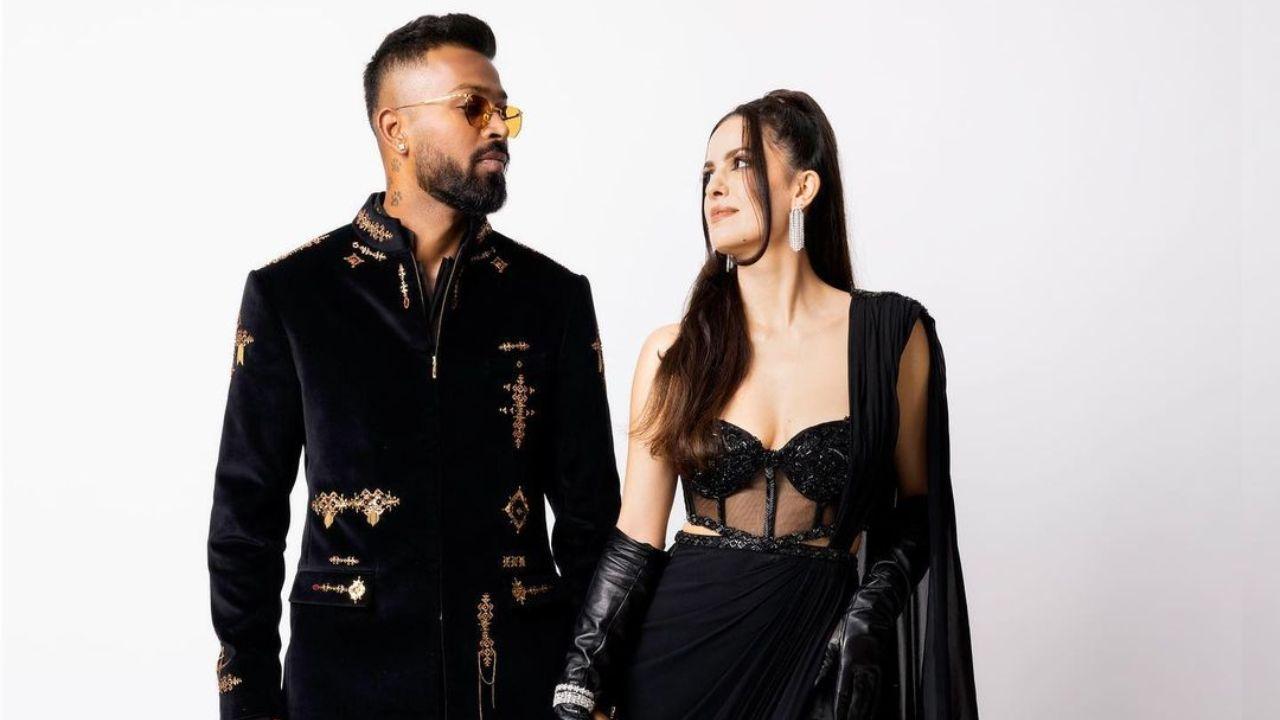 The husband-wife duo of Hardik Pandya and Natasa Stankovic was extremely well coordinated in terms of colour and style. The attires of the duo were designed by the well-known fashion designers Shantanu and Nikhil. 